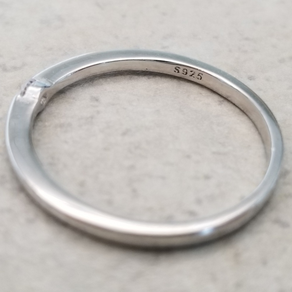 Dainty Sterling Silver Solitaire - Picture 5 of 8
